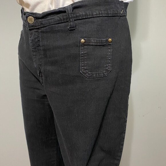 Run and Fly Women's Wide-Leg Jeans Black Size 24 - Picture 2 of 12